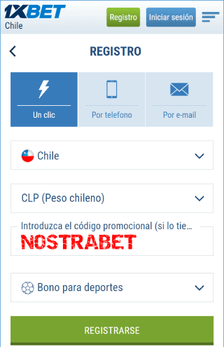 Bono 1xbet Chile destacado