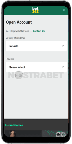 bet365 mobile registration canada