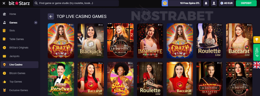 BitStarz Casino Live Dealer Games