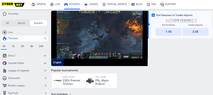 Cyber eSports betting