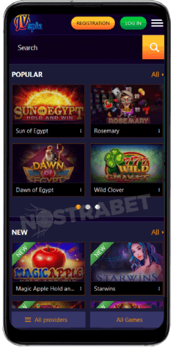 JVSpin Casino Mobile Version