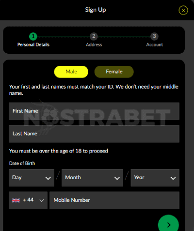 parimatch sign up process