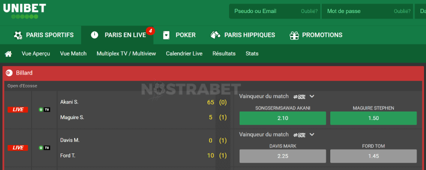 paris en direct unibet