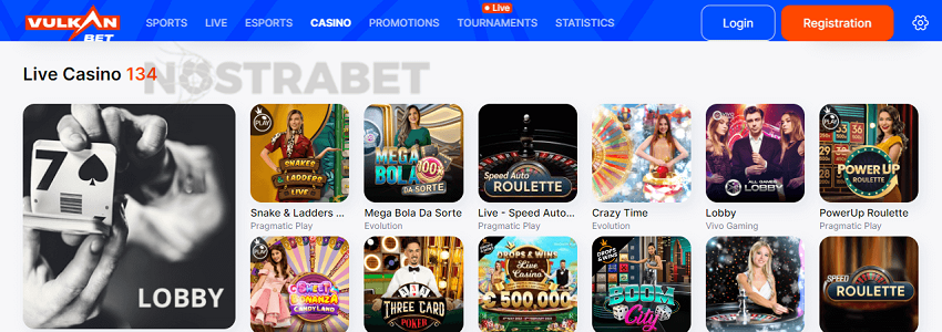 vulkanbet live casino games